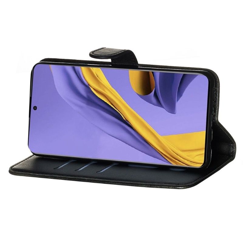 Flipové Pouzdro Na Samsung Galaxy A51 Kapsa Na Zip S Koženým Efektem