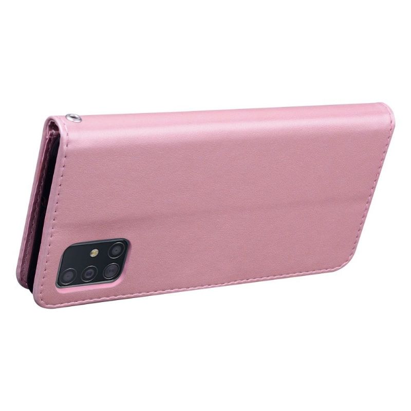 Flipové Pouzdro Na Samsung Galaxy A51 Vzor Růže Z Imitace Kůže