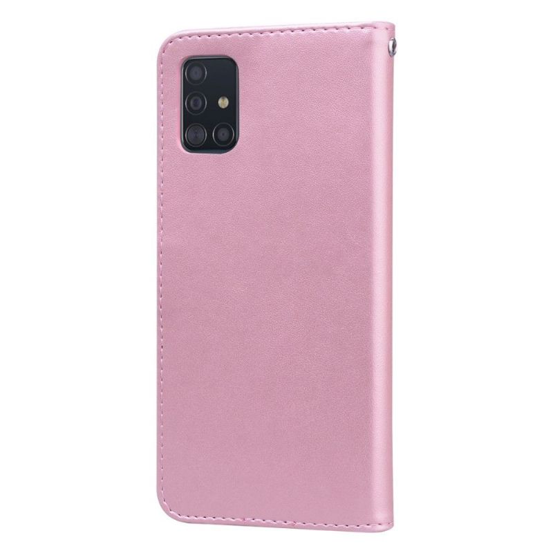 Flipové Pouzdro Na Samsung Galaxy A51 Vzor Růže Z Imitace Kůže