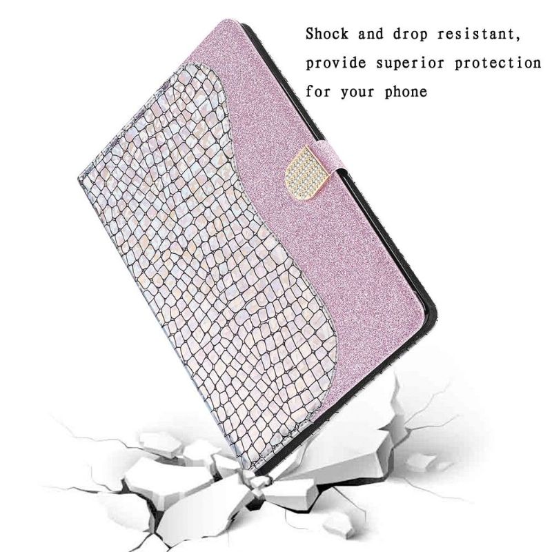 Flipové Pouzdro Na Samsung Galaxy Tab S6 Flitry S Efektem Glamour Croc