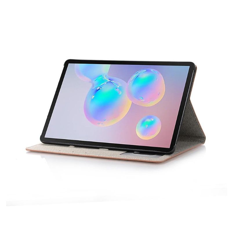 Flipové Pouzdro Na Samsung Galaxy Tab S6 Mapa Světa - Hnědá