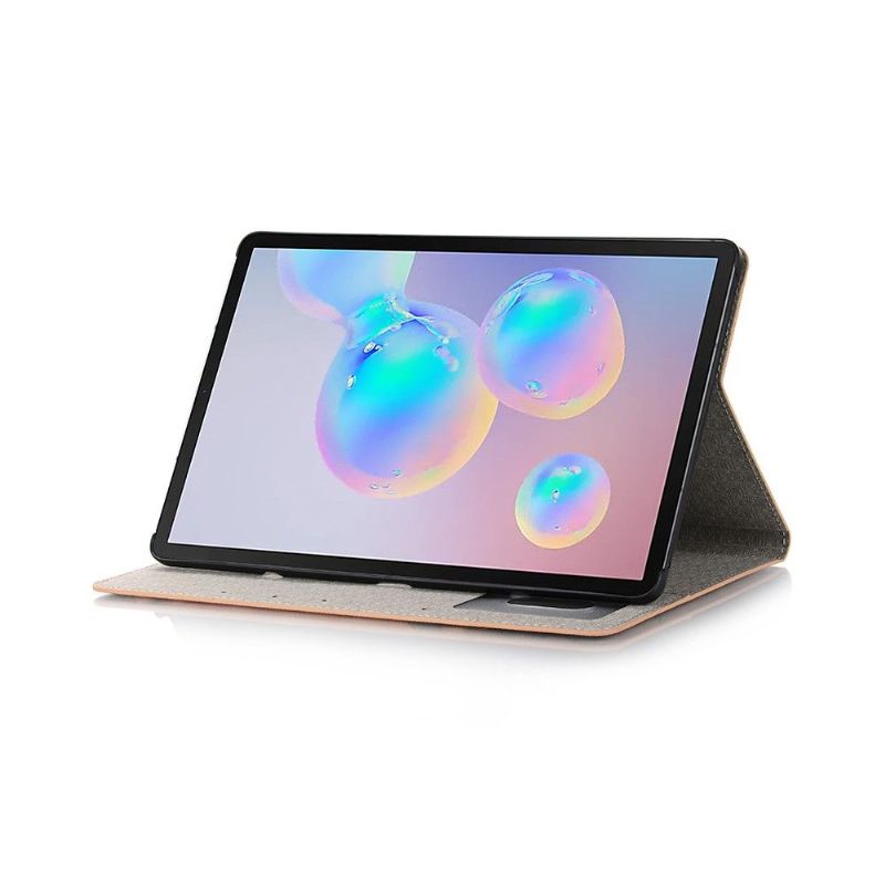 Flipové Pouzdro Na Samsung Galaxy Tab S6 Mapa Světa - Hnědá