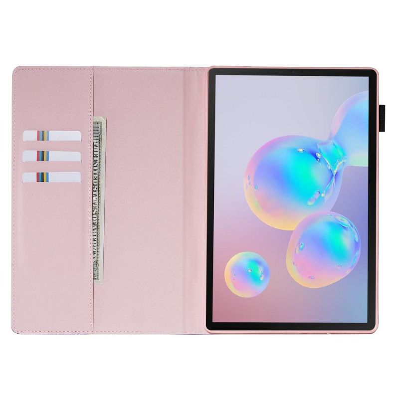 Kožené Pouzdro Folio Na Samsung Galaxy Tab S6 Snící Panda