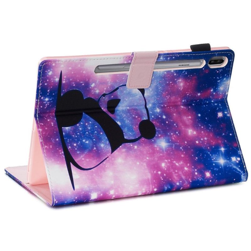 Kožené Pouzdro Folio Na Samsung Galaxy Tab S6 Snící Panda