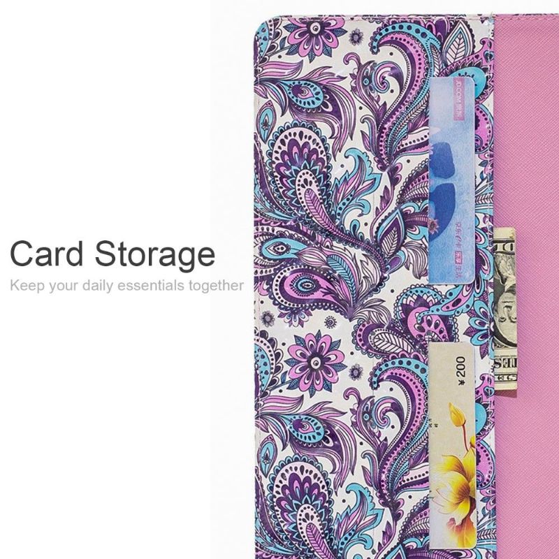 Kožené Pouzdro Na Samsung Galaxy Tab S6 Paisley Flower