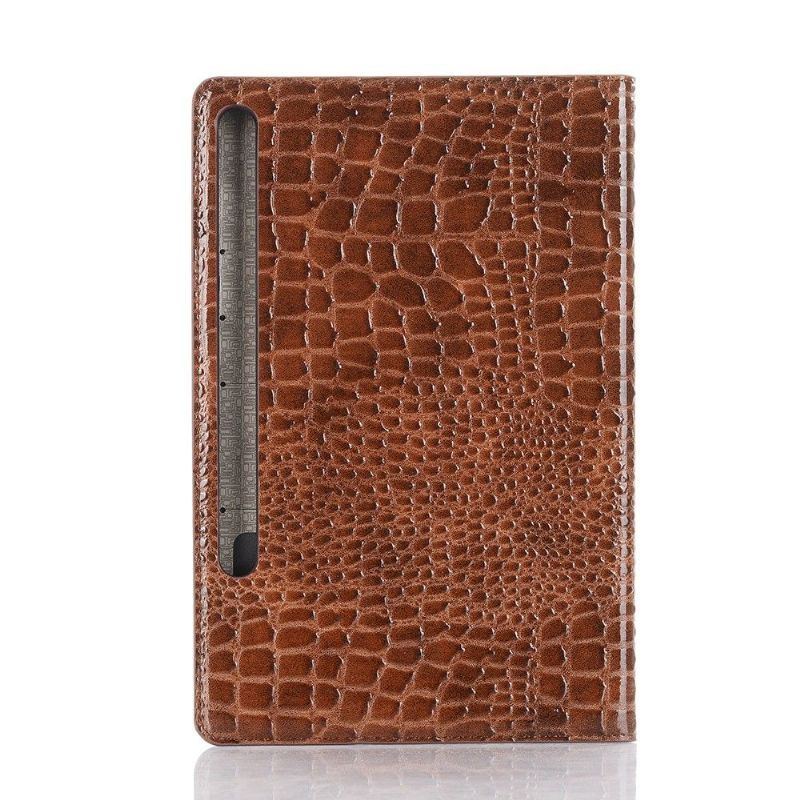 Kožené Pouzdro Na Samsung Galaxy Tab S6 Umělá Kůže S Efektem Croc