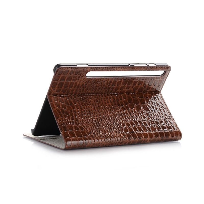 Kožené Pouzdro Na Samsung Galaxy Tab S6 Umělá Kůže S Efektem Croc