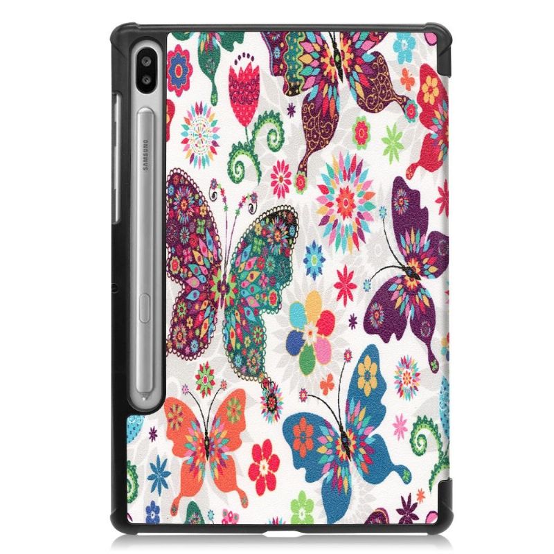 Kryt Na Samsung Galaxy Tab S6 Flipové Pouzdro Chytří Motýli A Květiny
