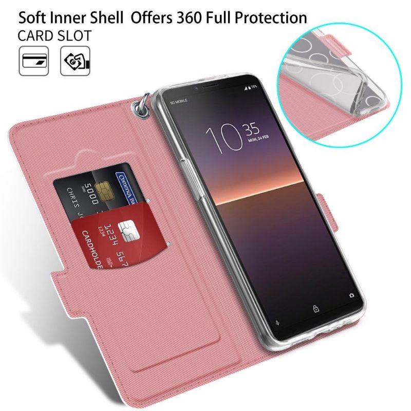 Flipové Pouzdro Na Sony Xperia 10 II Kůže Ve Stylu Victoria