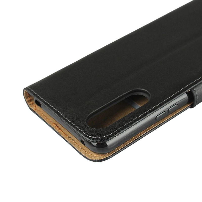 Kožené Pouzdro Folio Na Sony Xperia 10 II Peněženkové Pouzdro Flipové Pouzdro - Černá