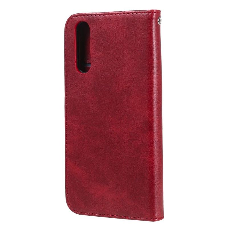 Kožené Pouzdro Na Sony Xperia 10 II Kapsa Na Zip S Koženým Efektem