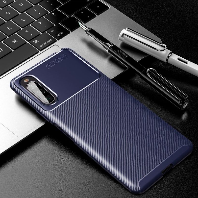 Kryt Na Sony Xperia 10 II Efekt Uhlíkových Vláken