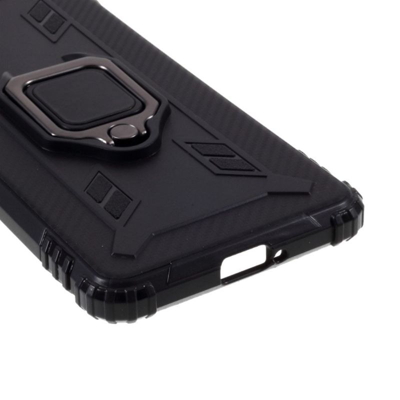 Kryt Na Sony Xperia 10 II Karbonový Vzhled S Opěrným Kroužkem
